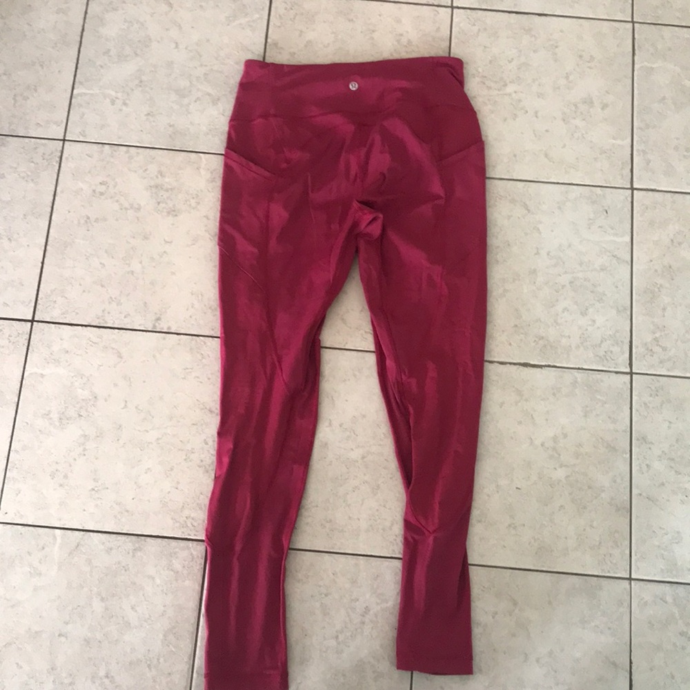 lululemon pink high rise speed tight pants size 10